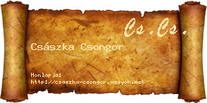 Császka Csongor névjegykártya