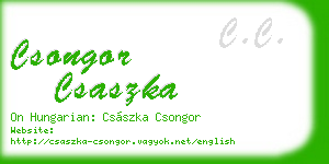 csongor csaszka business card
