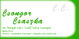 csongor csaszka business card